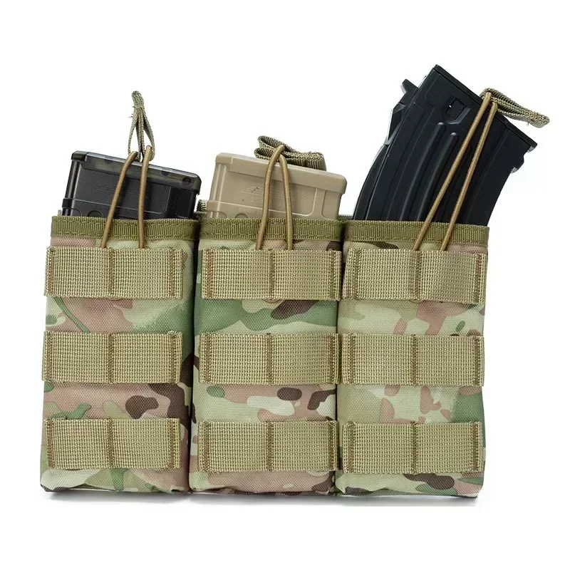 Pochette triple pour magazines Moller M4, adaptée aux magazines de fusil M16, AK, AR15, sac de taille EDC, pochette pour magazines gilet tactique extérieur