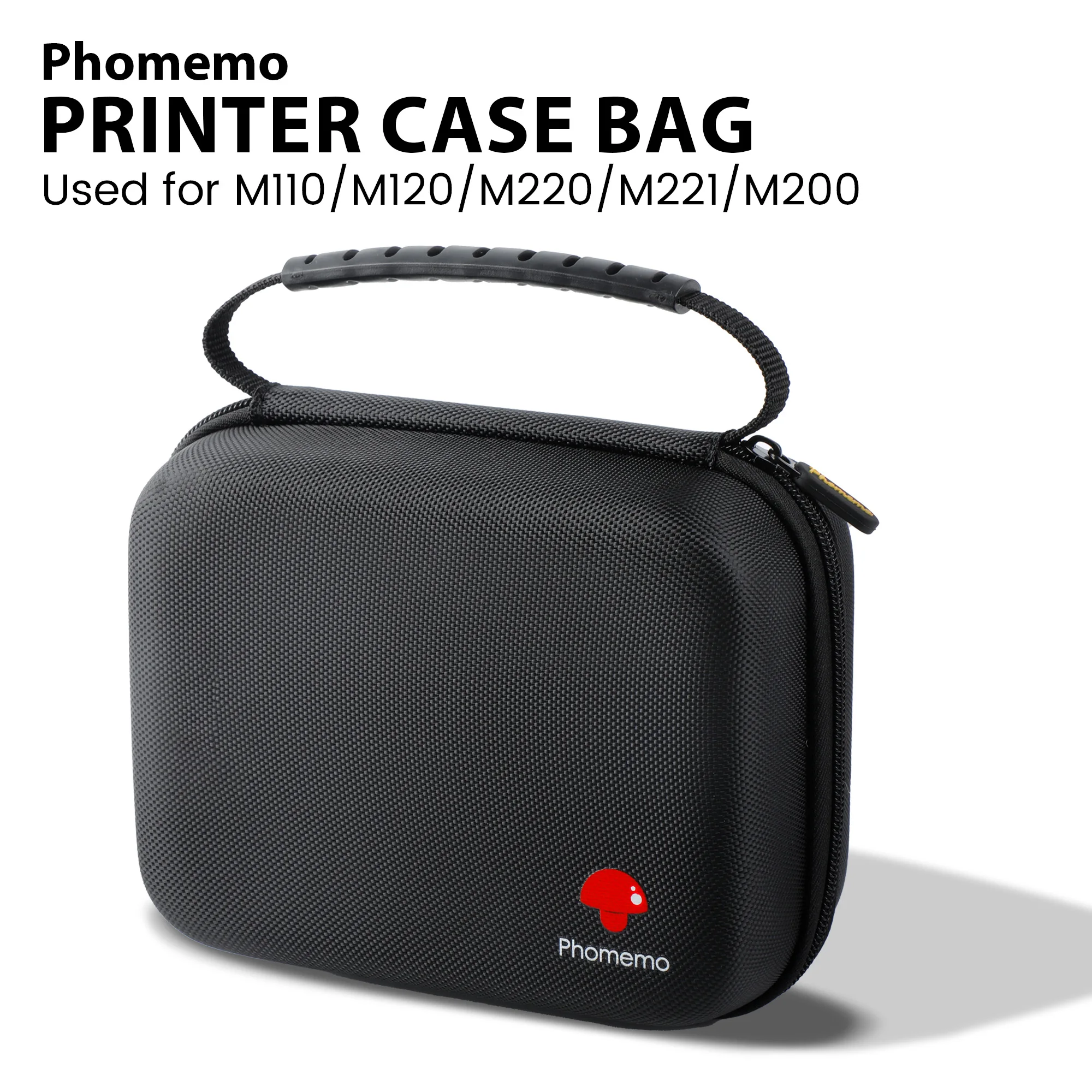 Etikettendrucker-Hülle, kompatibel mit Phomemo M220 M110 M221 M120 M200 Niimbot B1 B21, tragbare Etikettendrucker-Halterung, Netztasche Image