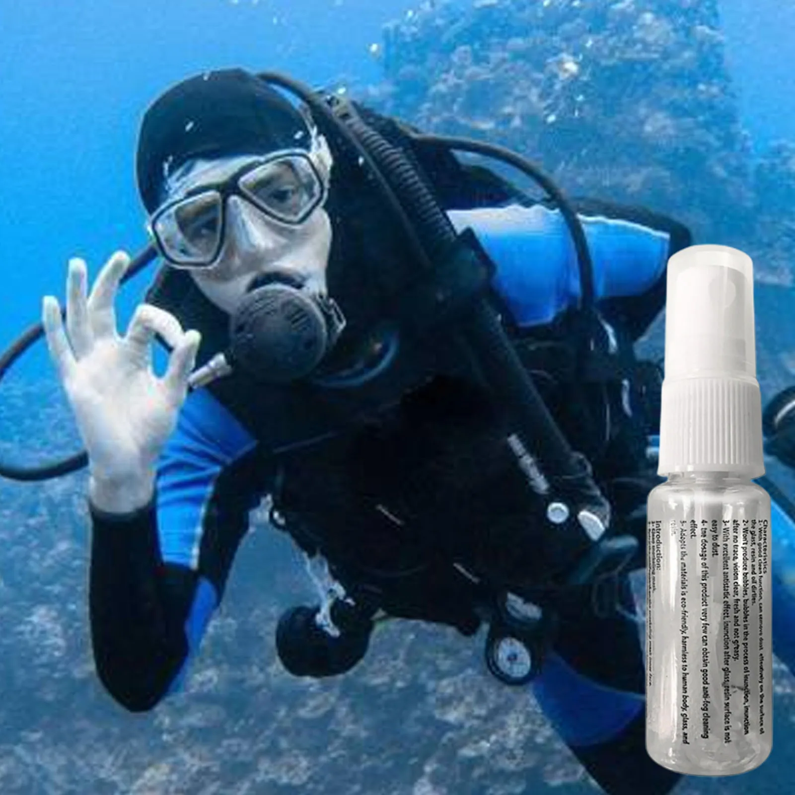 20 ml leere Flasche Antibeschlagmittel Spray für Schwimmbrillen Tauchmasken Linsenreiniger Brille Autofensterglas Defogger Image