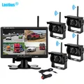 Lastbus 7 "Schermo IPS Quad Split Monitor con telecamera di backup digitale wireless Visione notturna impermeabile per roulotte autobus rimorchio camper