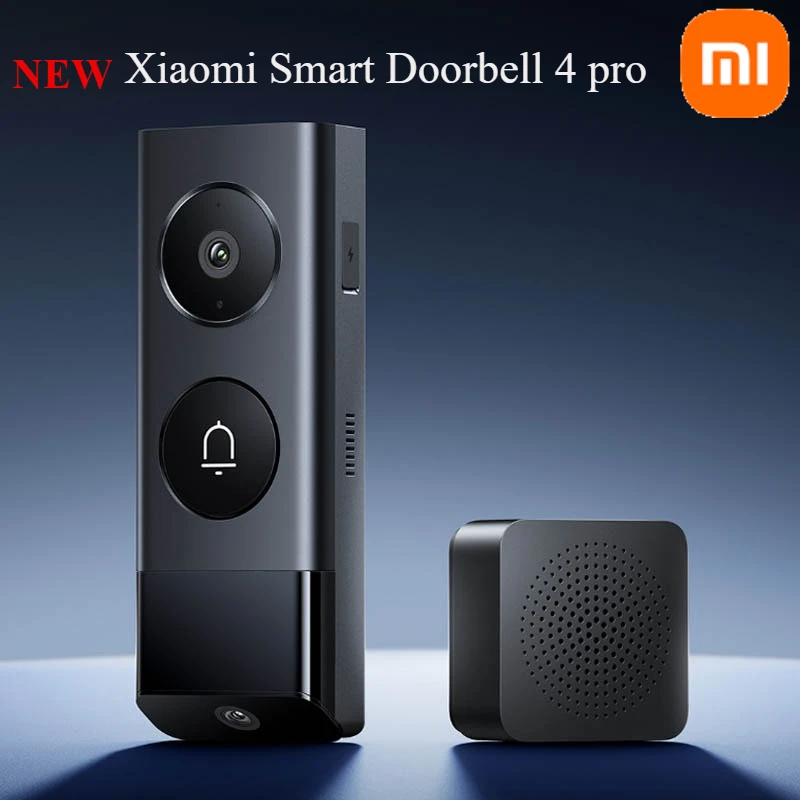 Xiaomi Smart Türklingel 4 pro Dual objektiv 5MP HD Infrarot Nachtsicht 150 Weitwinkel Video Intercom Für mihome app 32 GB Speicher Image