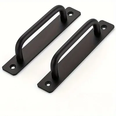 2pcs Barn Door Handles, Sliding Door Handle, Black Cabinet Handles, Door Pull Handle, Sliding Closet Door Handle for Hotels