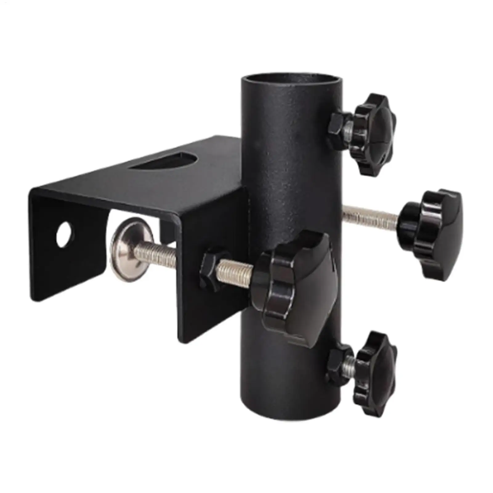 Terrassenschirmhalterung, Terrassenschirmständer, Halterung, Deckschirmhalterung, Schirmständer für Geländer, Zaun, Garten, Deck, Veranda Image