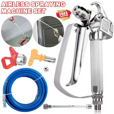 CHARHS Airless Paint Spray Gun with Nozzle Guard for Pump Sprayer 3600PSI High Pressure Paint Pistol Tip Holder 517 519 523 535