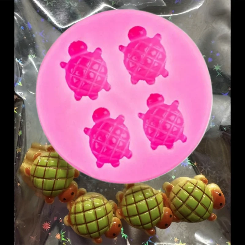 1Eins für Kerzen, multifunktionale Schildkrötenform-Silikonform für Seife und Kunsthandwerk – perfekt für Aromatherapie, Ton- und Gipsprojekte Image