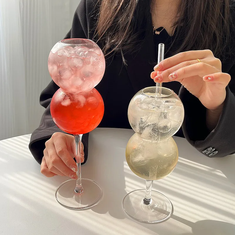 Kreative Becher Bubble Ball Cocktail Champagner Wein Saft Milch Whisky Brandy Gläser Wasser Tasse für Bar Restaurant Trink geschirr Image