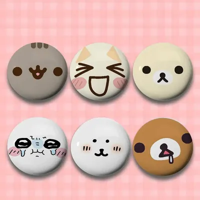 Kawaii Cute Collection Badges Button PinsBrooch Creative Funny Quotes Badge Clothes Backpack Jewelry Gift For Kids Friends