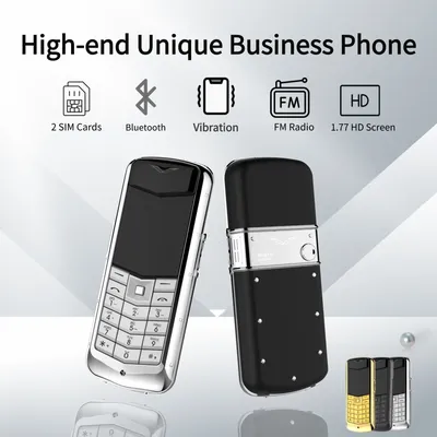 Metal Body Signature Mobile Phone Classic High-Tech-End Two Sim Cards Small Size Blacklist Poratable Senior Palm Cellphone 2G