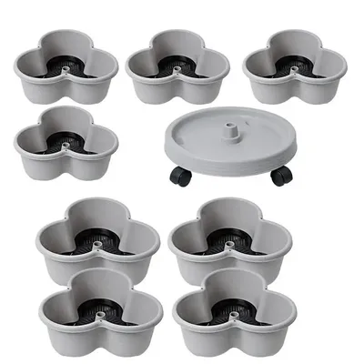 Vertical Garden Planter Stacked Planter 4 Tiers Flexible Wheels Indoor Outdoor Gardening System Tray Included for Strawberry