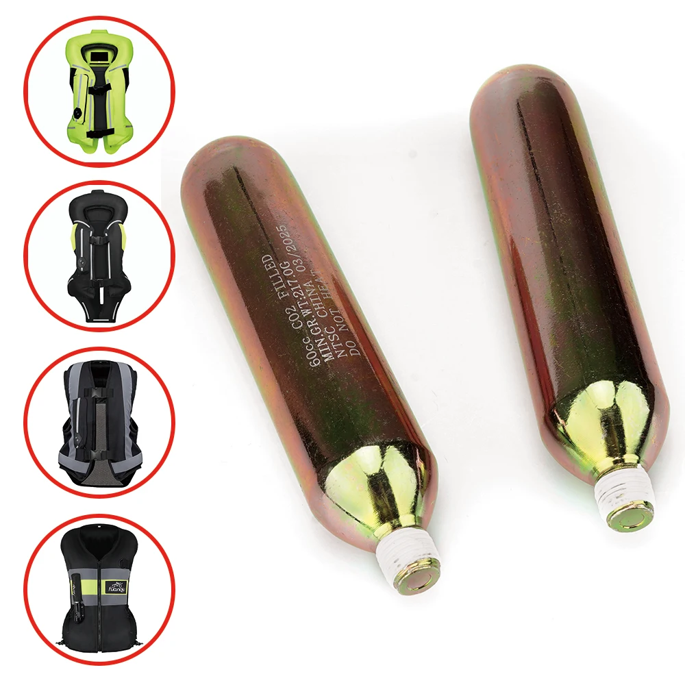 60CC Gasflasche 45g Airbag Anzug Gasflasche 1/2 Hochdruck 45g Co2 Kartusche Outdoor Schwimmweste Airbag Image
