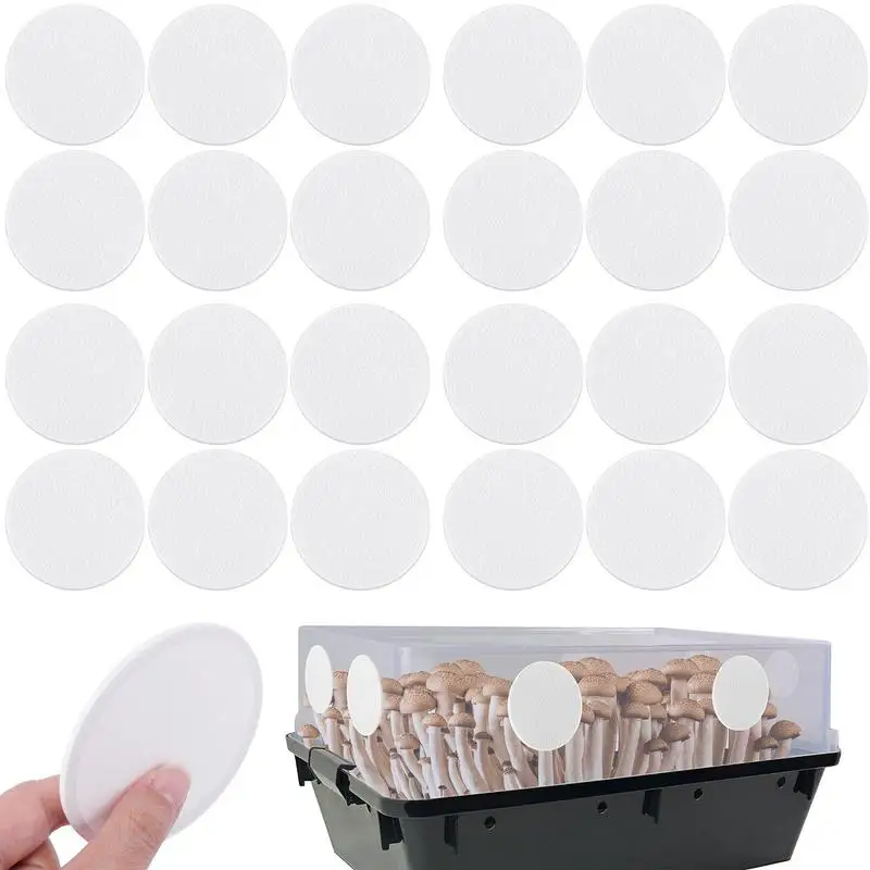 Mushroom Filter Patch 24X Mushroom Adhesive Filter Discs Vegetable Growing Tools For Moisture Preservation Gardener Indoor