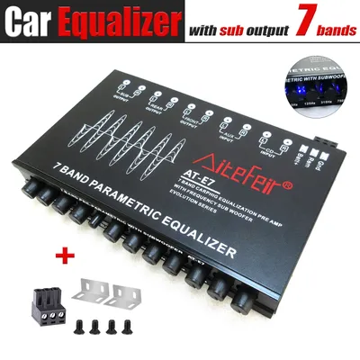 7 Band Car Equalizer Multifunctional Car Audio EQ Tuning Crossover Amplifier Parametric Equalizer Car Audio Equalizer