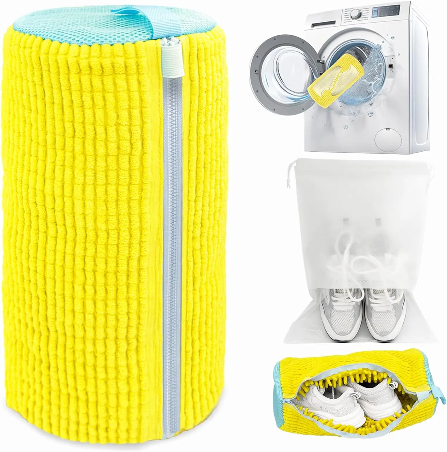 1/2PCS Washing Shoes Bag Cotton Laundry Fluffy Fibers Easily Remove Dirt Washing Bags Anti-Deformation Shoes Clothes Organizer