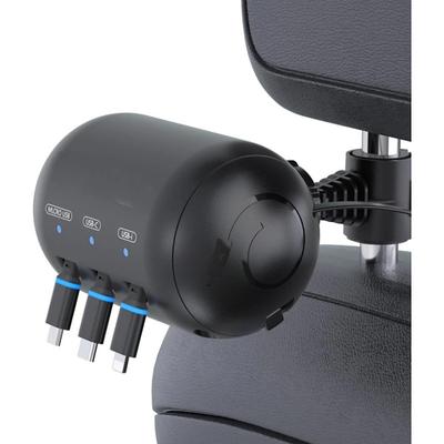 Multi Car Retractable Backseat 3 in 1 Car Charging Station Box Compatible with All Phones, for Uber Taxi Lyft Turo Ride Share Customer Charging Dock Attach to Headrest