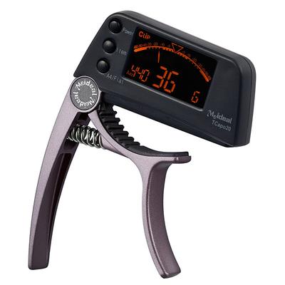 DUAL-USE GUITAR CAPO TUNER WITH LCD DISPLAY Zinc Alloy 2 in 1 Capo and Tuner for Acoustic Electric Guitar Accurate Pitch Adjustment Tool