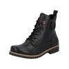 Schnürstiefelette RIEKER "Rieker Stiefelette Lederimitat", Damen, Gr. 38, schwarz, Lederimitat, casual, Schuhe