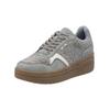 Sneaker RIEKER "Rieker Sneaker Lederimitat", Damen, Gr. 39, grau (grau, weiß), Lederimitat, casual, Schuhe