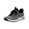 Sneaker RIEKER "Rieker Sneaker Lederimitat", Damen, Gr. 36, grau (grau, schwarz), Lederimitat, casual, Schuhe