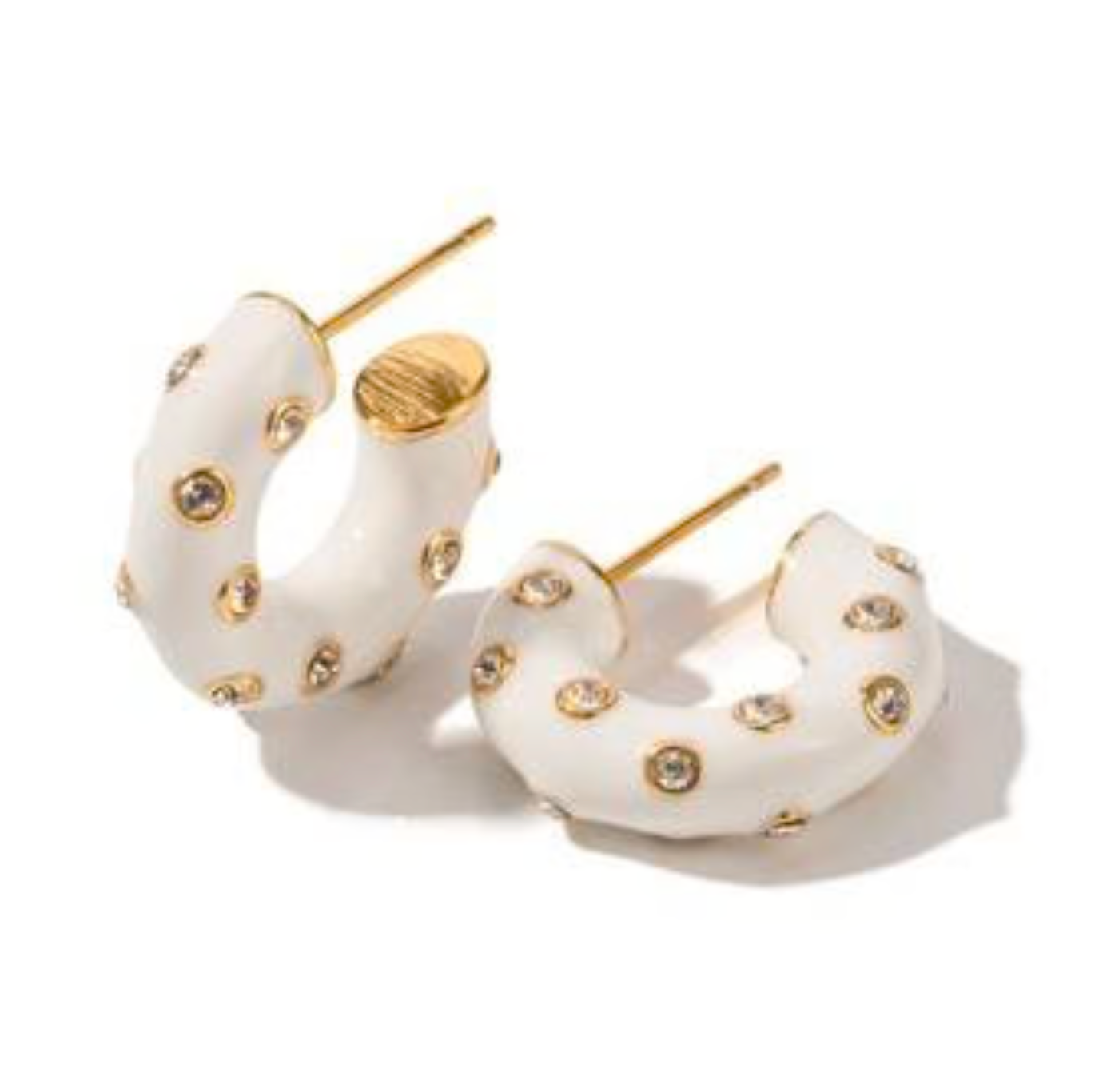 Plus Size Women's Ava Earrings by Andréa Tekle in White