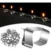 50 Stück Dachrinnenhaken für Weihnachtslichter, weihnachtliche dekorative Lichtclips,