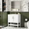 Meuble de salle de bain Vanité simple avec meuble de base 80 cm avec lavabo en céramique, blanc
