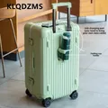 KLQDZMS valise de voyage femme 20 "24" 26 "28" 30 pouces boîtier de chariot de chargement USB boîte d'embarquement PC roue universelle bagage roulant