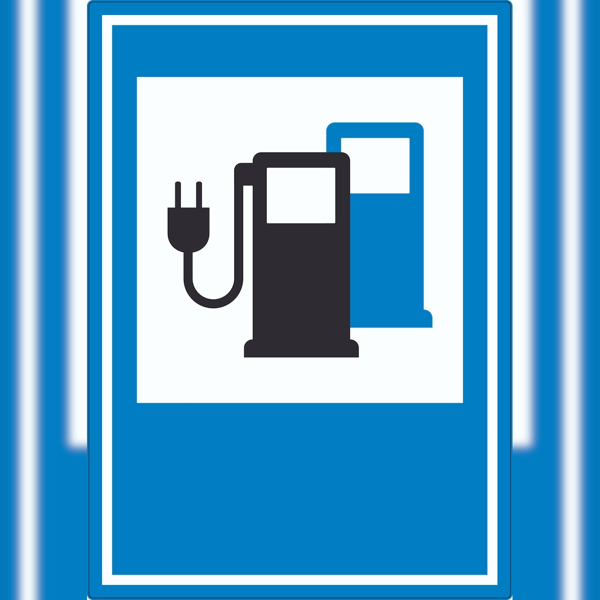 HB-Druck Stromtankstelle 365-65 Symbol Aufkleber A5 (148x210mm) Image