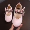 Mädchen Leder Schuhe Herbst Mode Blume Kinder Prinzessin Schuhe Flache Heels Floral Kleines Mädchen Schuhe Größe 22-31 SKQ001