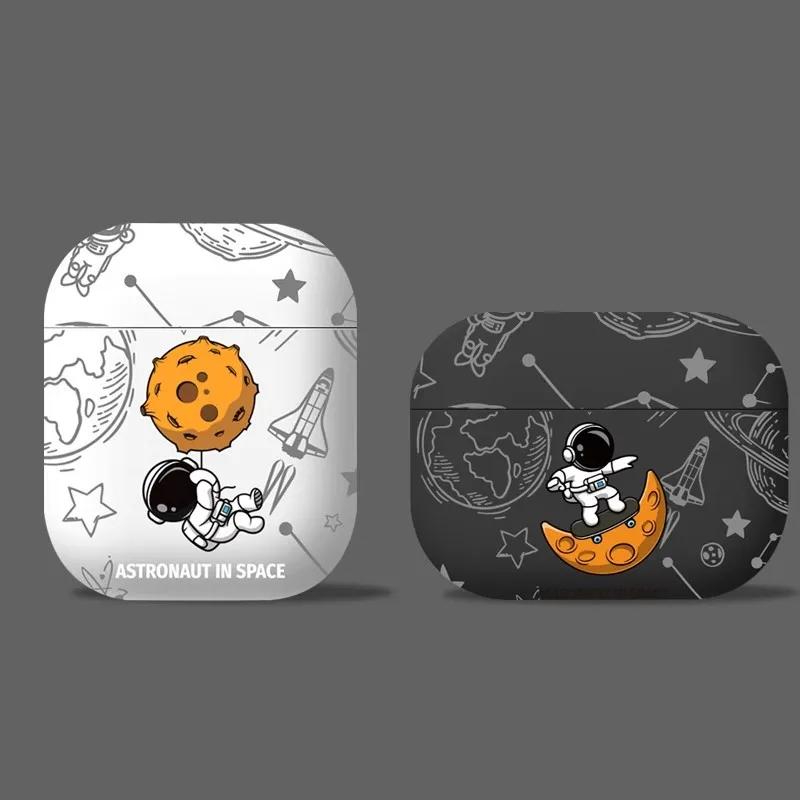 Astronaut Space Moon Weiche Kopfhörerhülle für Airpods 4 2024 Pro 3 2 1 Kopfhörerabdeckung für Air Pods Pro2 Pro3 Generation Custodia Image