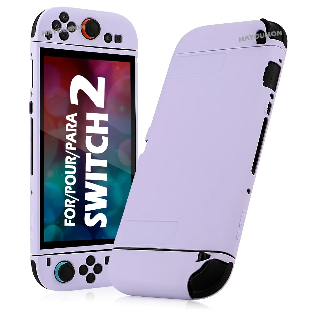Custodia protettiva verde viola per Switch 2 Console Custodia morbida in TPU per NS2 Custodia protettiva antipolvere per impugnatura Custodia morbida