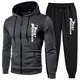 Abbigliamento sportivo da uomo Felpa con cappuccio da jogging con zip Felpa di qualità quotidiana Cappotto sportivo a maniche lunghe da uomo Pantaloni sportivi casual Moda Vendita calda
