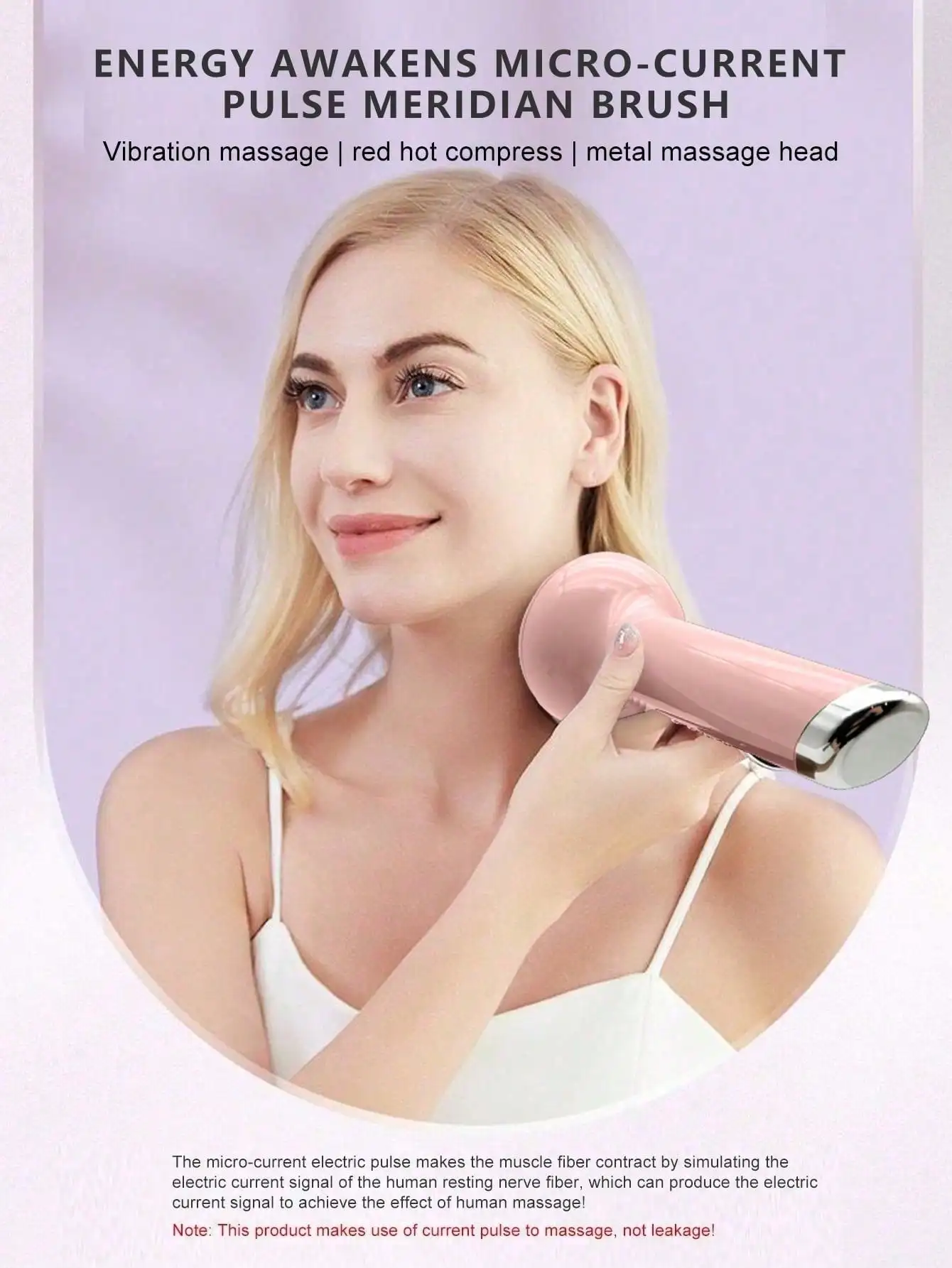 Ganzkörper-Meridian-Bürste, Mikrostrom-Vibration, Ladetyp für den gesamten Familiengebrauch, Schönheitssalon für Männer Image