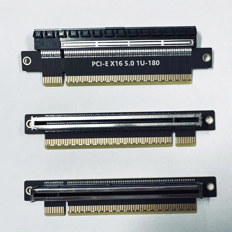 PCIE 5.0 X16 Gen5 Lenkungstestschutz GPU Grafikkarte 1U 90 ° 180 ° 270 ° Erweiterung Erweiterte Karte PCIE Extender Slots 64 GB/s Image