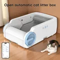 Lettiera per gatti aperta e intelligente, autopulente automatica, telecomando tramite app, vassoio per lettiera per gatti, nuovo WC elettrico per gatti 2025