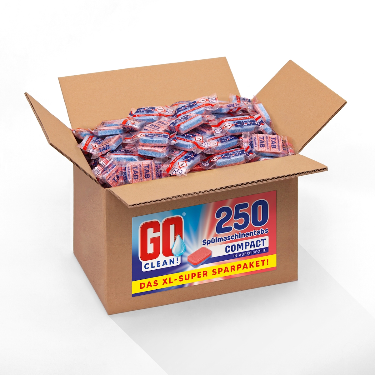 4,5 kg ca. 250 Stück GO clean! Compact 18g Spülmaschinentabs in Aufreißfolie Image