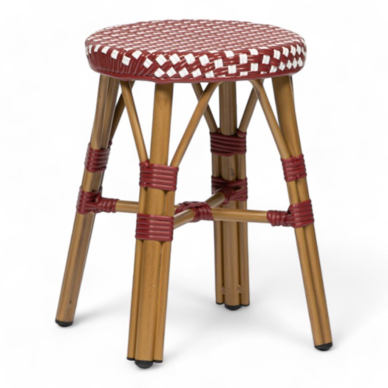 Bistromania Terrassenhocker RIVOLI - Bordeaux und Weiß Image