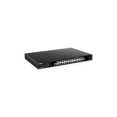 D-Link DGS-1520-28MP/E 28-Port Smart Managed PoE+ Gigabit Stack Switch, 4x 2.5 GE, 4x 10G Image