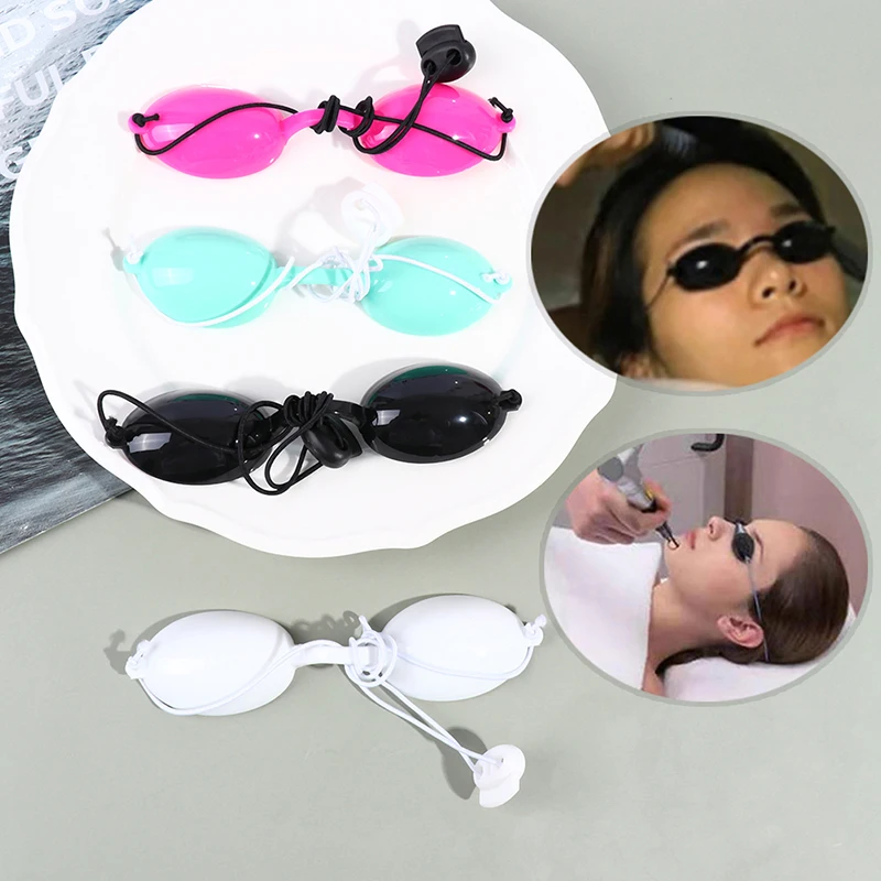 1Pcs Einstellbare Volle schattierung Sicherheit Augenklappe Gläser Laser Licht Schutz Brille für Tattoo Photon Schönheit Klinik Patienten Image
