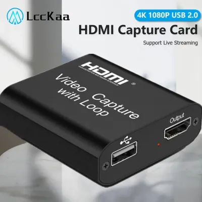 4k HDMI-Video aufnahme karte mit Loop-Out für die Aufzeichnung von Live-Streaming 1080p Grabber für Live-Broadcas-Switch Xbox PS4/5 Image