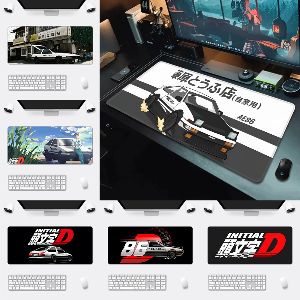 Mousepad HD Printing Computer Gamers Locking Edge Non-slip Mouse Pad Initial D XXL90x40cm Keyboard PC Desk Pad