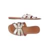 UGG Damen Sandale, Gr. 39, gold, Leder
