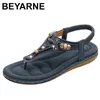 BEYARNEBohemia Frauen Damen Mode Kristall Perle Flache Slipper Sandalen Casual Sexy Hohe Qualität Outsid Damen Schuhe Med (3cm-5cm)