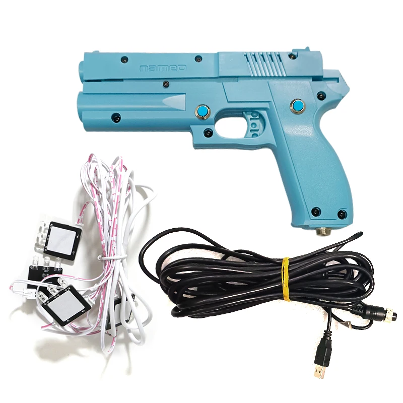 Starke Rückstoßzeit Crisis 3 somatosensorische Lichtpistolenmotorvibration mit 4 IR-Positionierungs-Netzteilen und Kabel Rosa Blau Image