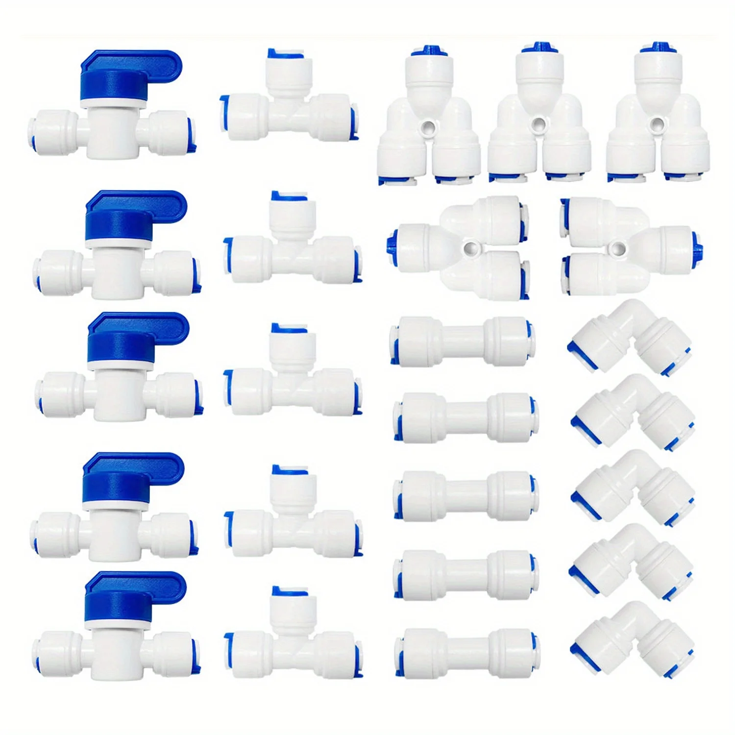 25pcs of1/4"outer diameter quick connect ball valve suit connect water pipe fitting kit for ice maker coffee machine accessories