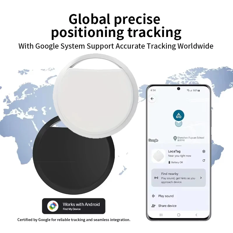 Anti-Verlust-Gerät für Google Find My Smart Child Finder Haustierauto GPS Lost Tracker kompatibel mit Android-System Image