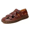 Neue Sommer Leder Männer Sandalen Mode Atmungsaktive Casual Schuhe Männer Weichen Boden Outdoor Strand Sandalen Römischen Hausschuhe Große Größe 47
