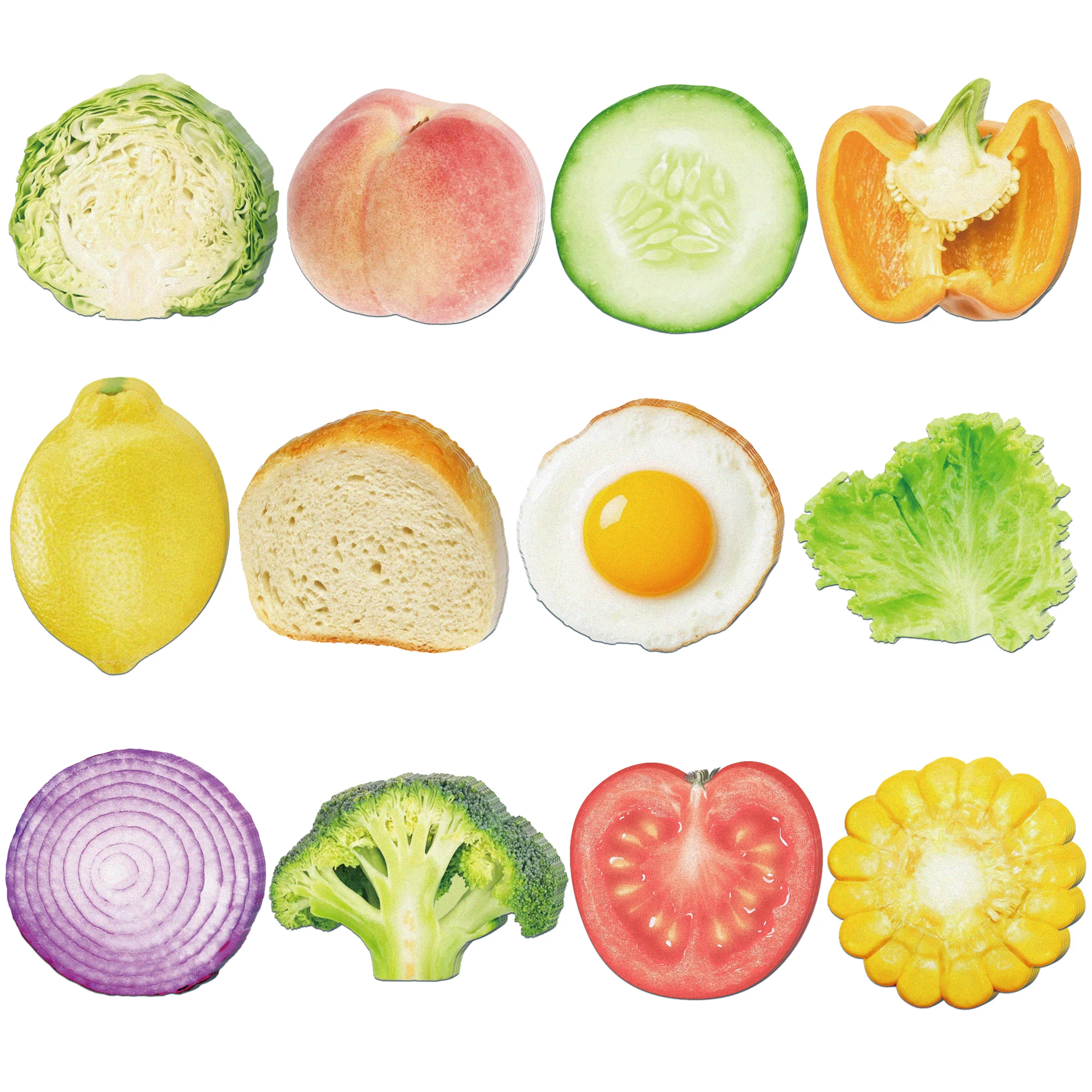 12/24/36-teiliges, pflanzlich geformtes Haftnotizen-Set, selbstklebende Notizblöcke, Kühlschrank-Notizblöcke für Büro- und Heimgebrauch Image