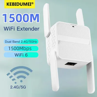 5 GHz AX1500 WiFi 6 Repeater 1500 Mbit/s Extender Signal Booster Dual Band 2,4 G/5 GHz Wi-Fi Signal Verstärker Long Range Netzwerk Einfach