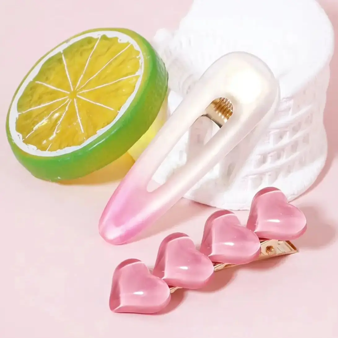 2 Stück rosa pfirsichförmige Snap-Haarspange, süßes Frucht-Haar-Accessoire, pfirsichförmige Haarspange, für Haar-Accessoires