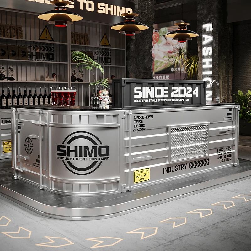 Ästhetische Bar-Empfangstheken, minimalistisches Restaurant, moderne Schönheitstische, luxuriöse industrielle, einzigartige Escritorio-Loungemöbel